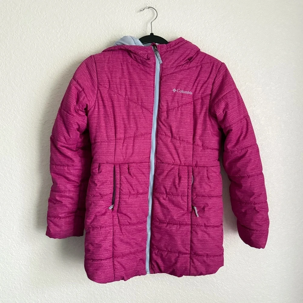 Columbia Girl’s Crystal Caves Insulated Winter Snow Mid Jacket L 14/16 Pink